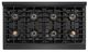 ZLINE Autograph Edition Paramount 48" 6.7 Cu. Ft. Black Stainless Steel Gas Range with 8 Burner DuoPro™ Cooktop and Dual Ovens with Polished Gold Helix Handles and Accents-2