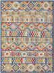 KAS Rugs Calla Ivory/Multi Aztec 5'x7' Area Rug-0