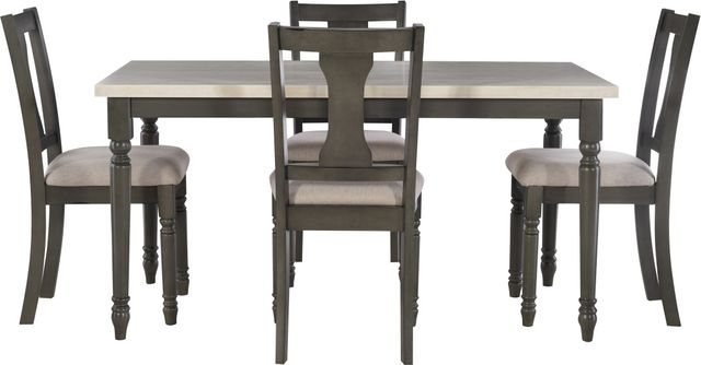 Powell® Willow 5-Piece Dark Gray/Smokey White Dining Set-1