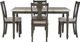 Powell® Willow 5-Piece Dark Gray/Smokey White Dining Set-1