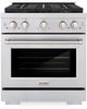 ZLINE Paramount 30" Stainless Steel Pro Style Dual Fuel Range with 4 Burner DuoPro™ Cooktop and Electric Convection Oven -0