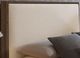 Vaughan-Bassett Lodge & Loft Dark Oak/Ivory Cream Upholstered King Panel Storage Bed-1