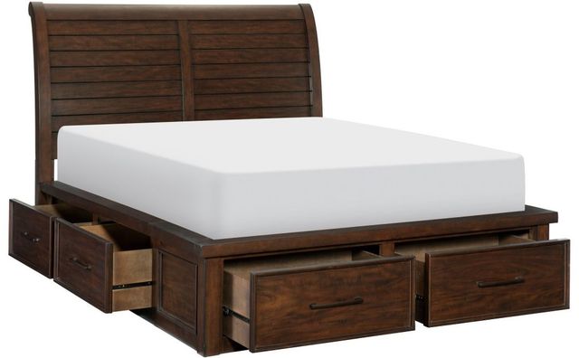 Homelegance® Logandale Brown California King Sleigh Storage Bed-3