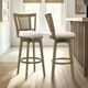 Armen Living Isla 3-Piece Putty Brown/Wheat Barstool Set-3