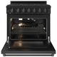 Thor Kitchen® Gordon Ramsay 36" Black Freestanding Pro Style Liquid Propane Range with Precision Knob Control in Black-1
