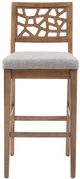 Olliix by INK+IVY Light Grey Crackle Counter Stool-1