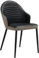 Armen Living Rocco 2-Piece Black/Gray Dining Side Chair Set-3