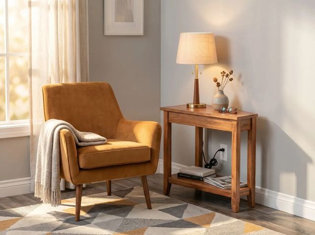 Sunny Designs™ Sedona Rustic Oak Chairside Table-1