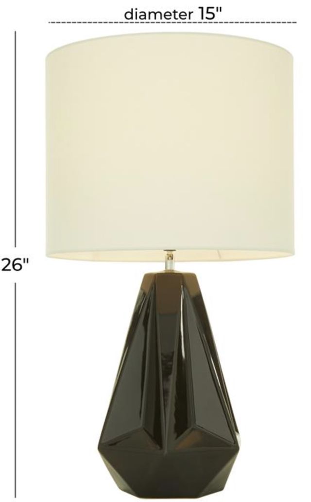 Deco Marche Black Ceramic Room Table Lamp-2