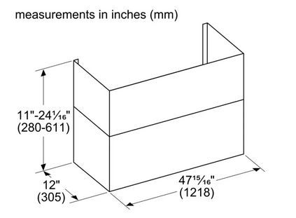 Thermador® 47.94" Stainless Steel Duct Cover-1