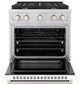 ZLINE 30" Stainless Steel Pro Style Gas Range with White Matte Door-1