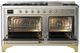 Ilve® Majestic III 60" Stainless Steel Pro Style Dual Fuel Natural Gas Range with Triple Glass Door and Brass Trim-1