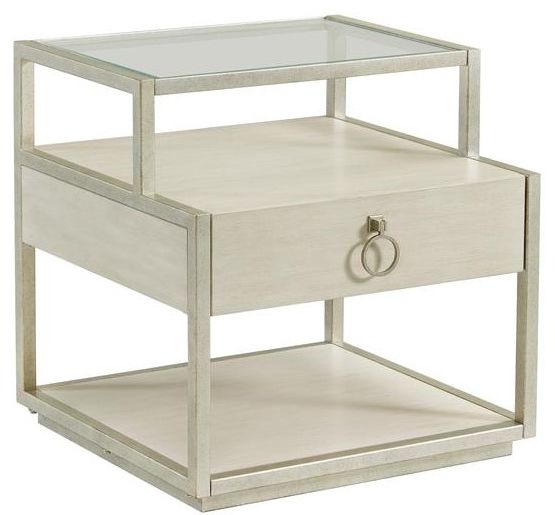 Riverside Furniture Maisie Champagne Rectangular Side Table-0