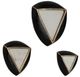 Sagebrook Home Dayton 3-Piece Black/White Triangle Wall Decor Set-0