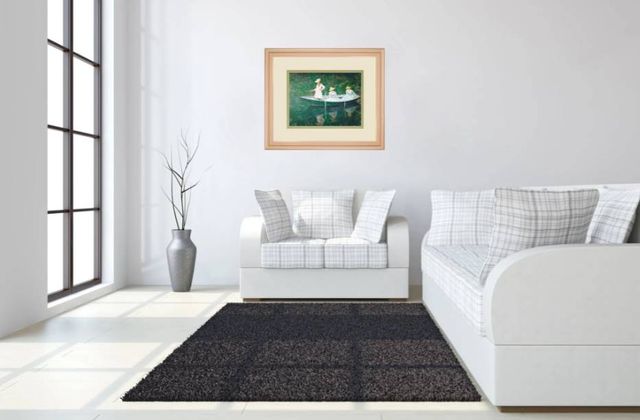 Classy Art The Boat at Giverny by Claude Monet Wall Art-3