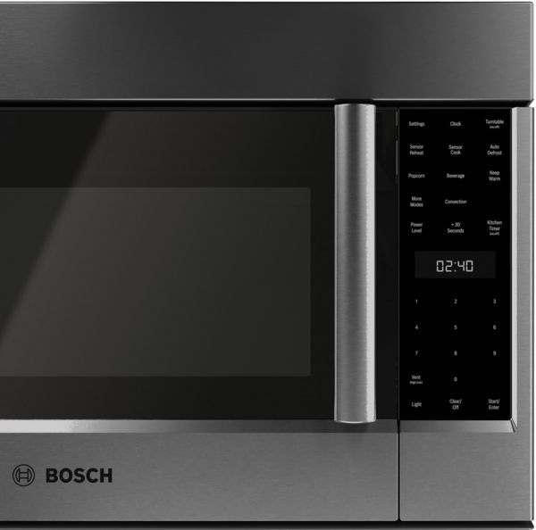 Bosch® 800 Series 1.8 Cu. Ft. Black Stainless Steel Over The Range Microwave-2