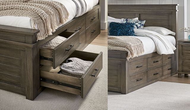 A-America® Glacier Point Graystone Queen Captain Bed-3