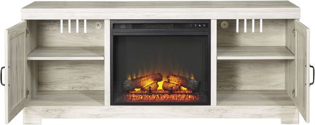 Signature Design by Ashley® Bellaby 4-Piece Whitewash Entertainment Center with Electric Fireplace-2
