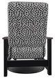 Telescope Casual Leeward Agra Classic/Black Fabric/Polymer Outdoor Cushion Swivel Hidden Rocker with Boardwalk Rustic Arms-3