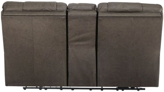 Signature Design by Ashley® Wurstrow Smoke Power Reclining Loveseat with Console and Adjustable Headrest-2