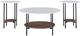 Signature Design by Ashley® Wrenwich 3-Piece Brown/White Occasional Table with Black Base Set-1
