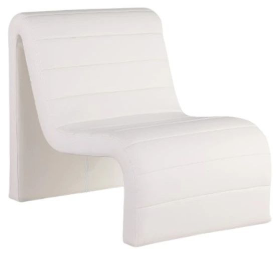 Meridian Furniture Ivy Cream Vegan Leather Accent Chair-0