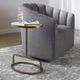 Uttermost® Jessenia White Accent Table with Antiqued Brushed Gold Base-1
