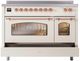 Ilve® Nostalgie II Series 48" Antique White Pro Style Induction Range-4