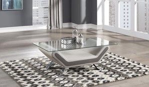 Mazin Furniture Veloce Beige/Gray Coffee Table-1