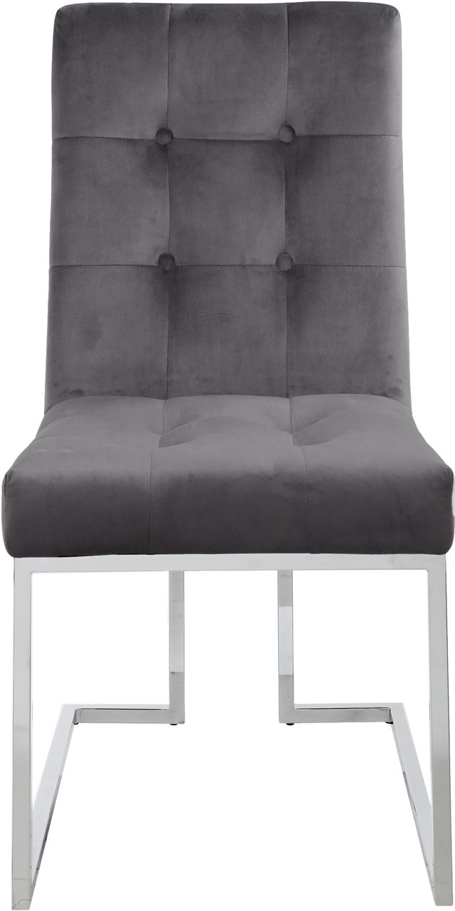 Meridian Furniture Alexis Gray Velvet Dining Chair-3
