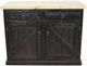 American Heartland Manufacturing Rustic Antique Black Kitchen Island-1