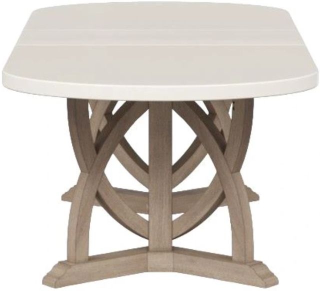 Bernards Citrus Heights Cement Top Trestle Dining Table with Sand Base-3