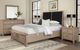 Vaughan-Bassett Woodbridge Black/Shadow Gray Queen Upholstered Panel Storage Bed-1