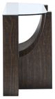 Magnussen Home® Beckham Glass Top Sofa Table with Rustic Tavern Base-5