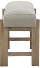 International Furniture Direct Balam Ivory/Stained White Accent Stool-2