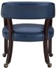 Steve Silver Co. Tournament Cherry/Navy Arm Chair with Casters-2