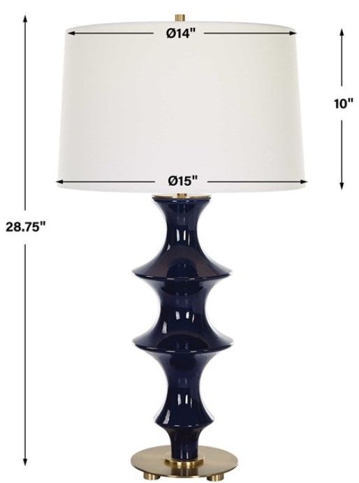 Uttermost® Coil Cobalt Sculpted Table Lamp-2