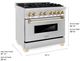 ZLINE Autograph Edition 36" Stainless Steel Pro Style Dual Fuel Range-3