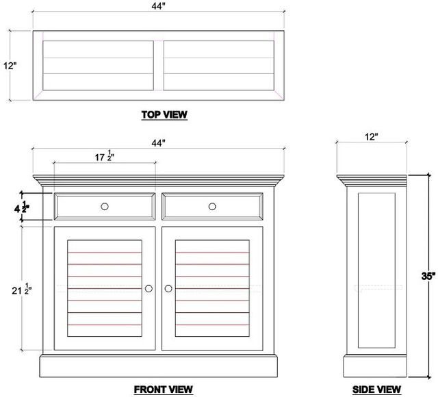Bramble Customizable Shutter Narrow Sideboard-1