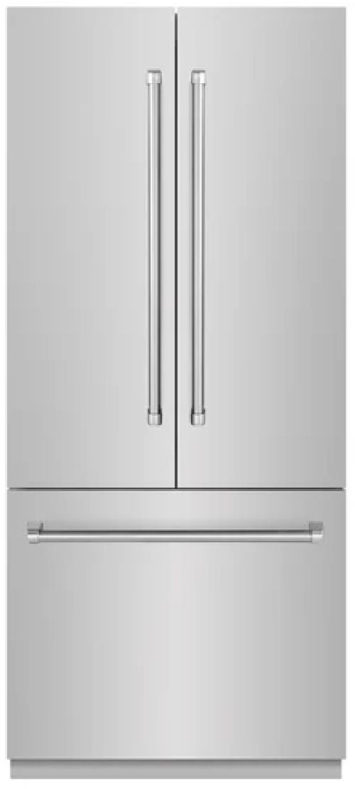 ZLINE 36" 19.6 Cu. Ft. Stainless Steel Built-In Bottom Freezer Refrigerator with Graphite Gray Interior-0