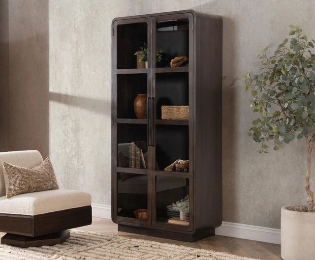 Classic Home Rogers Dark Brown Tall Cabinet-1