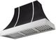 AGA Cascade 48" Matte Black Wall Mounted Range Hood with Polished Chrome Trim-0