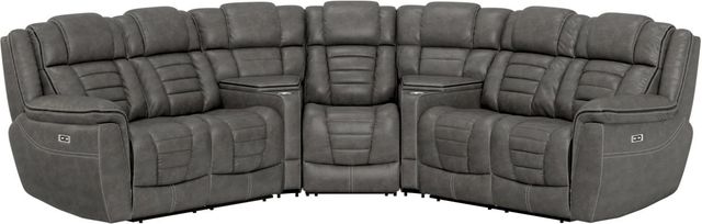Emerald Home Rosenberg 5-Piece Gray Shadow Power Reclining Sectional-0