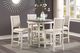 Homelegance® Asher Antique White Round Counter Height Table with Brown Top -1