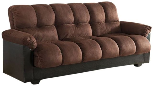 Milton Greens Stars Dark Brown Click Clack Futon Couch with Storage-0