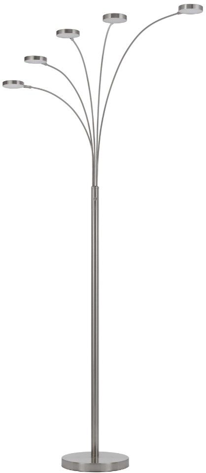 Cal® Lighting & Accessories Malibu Brushed Steel Floor Lamp-0