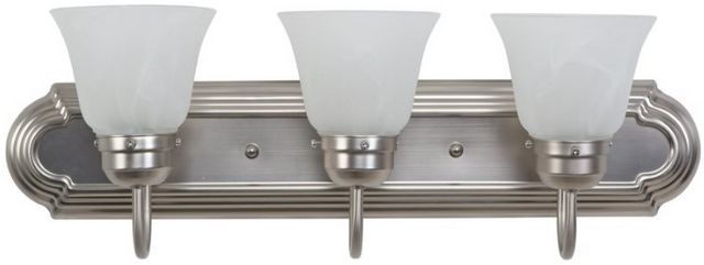 YHD Satin Nickel/White Style 1 Incandescent Bathroom Vanity Lighting-2