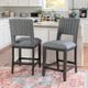 Powell® Jamison Charcoal Upholstered Counter Stool -1