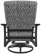 Telescope Casual St. Catherine Agra Classic/Graphite Aluminum/Fabric Outdoor MGP Cushion Swivel Rocker with Chestnut Rustic Arms-3