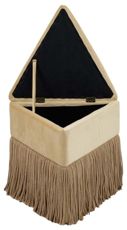 Meridian Furniture Trivoli Camel Velvet Ottoman-3